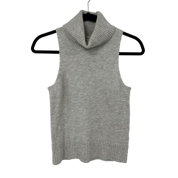 Madewell Heather Cloud Hallowell Turtleneck Wool Blend Sweater Tank Womens XS - Picture 2 of 6